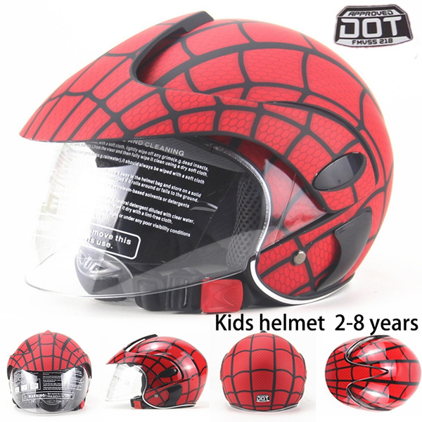 DOT AHP Four Seasons Children's Helmet Spiderman Kids Bicycle