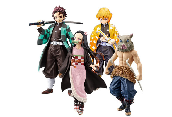 Kamado Tanjiro Agatsuma Zenitsu Postura sentada anime Figura de ação em PVC  Figura de ação Figura de Anime Presente para fã de Anime (Hashibira Inosuke)