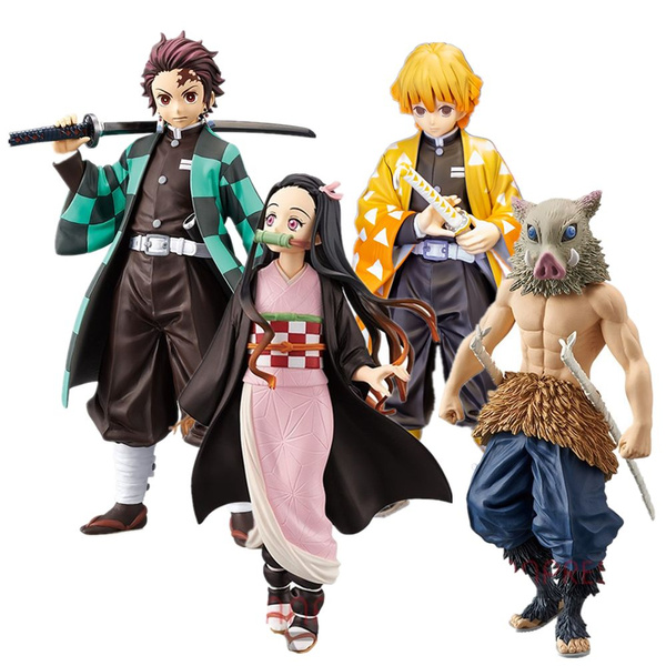 Demon Slayer Tanjiro Zenitsu Inosuke Action Figures Cute -  UK