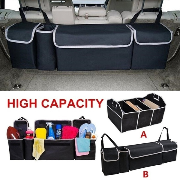 Car Trunk Cargo Organizer Foldable Cooler Storage Box Multipurpose