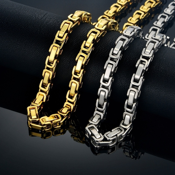 Mens silver thick deals chain