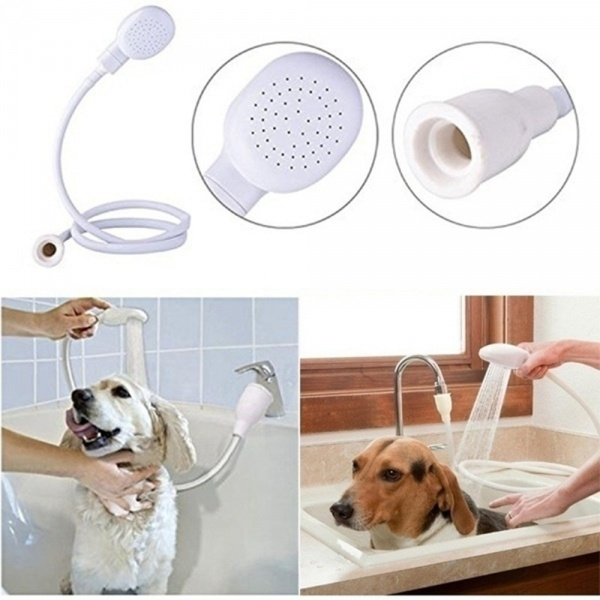 Dog shower outlet head spray