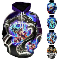 hooded, anime hoodie, Pullovers, Dragonball