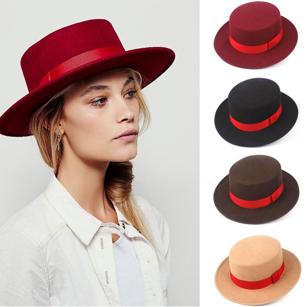 Red trilby hat online