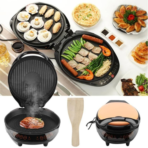180 Degrees Double Sided Electric Griddle Skillet Double Baking