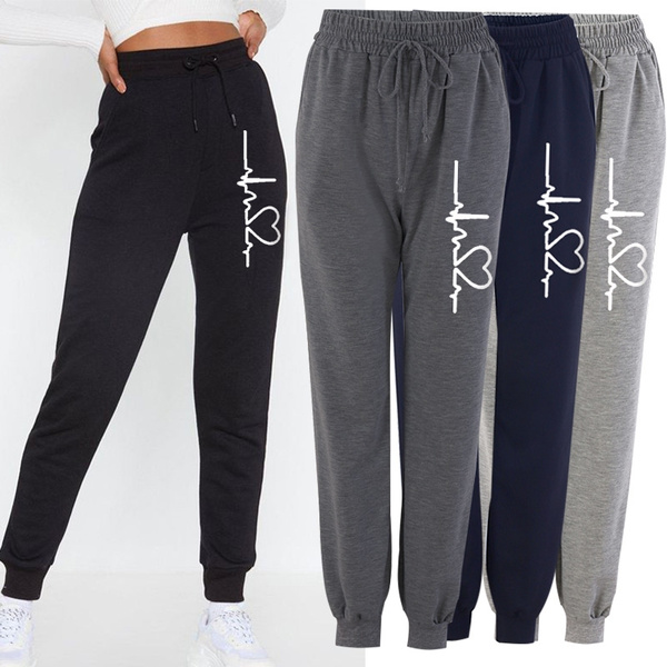  Women's Sweatpants, Ladies Casual Solid Color Fashion