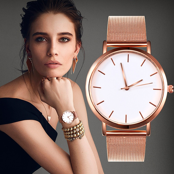 Rose gold and on sale silver watch womens