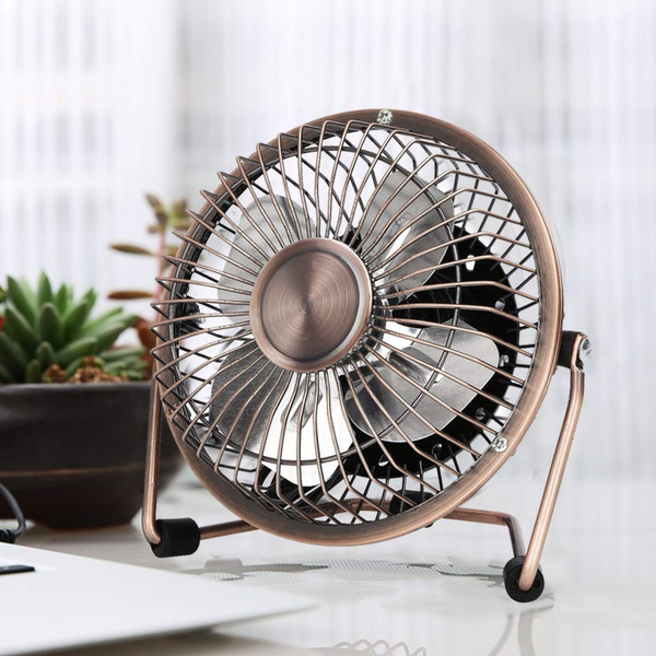 1Pcs Mini USB Silent Fan 4 Inch Metal Desk Cooling Fan with 360 Degree ...