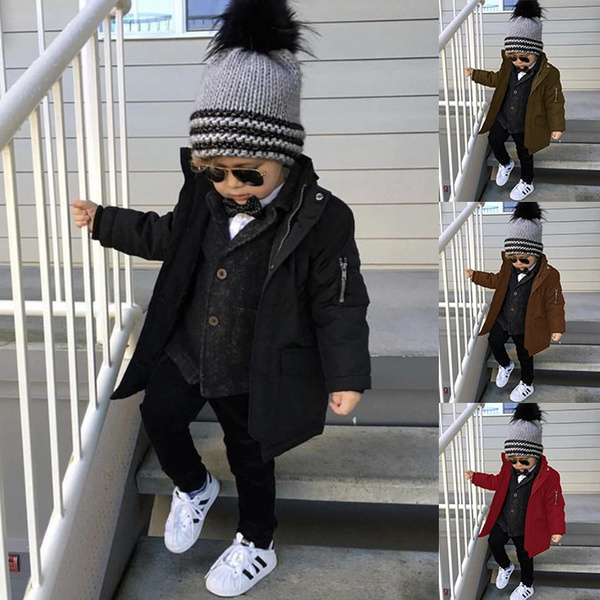 Boys long hot sale winter coats