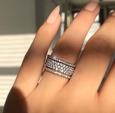 DIAMOND, wedding ring, Silver Ring, Diamond Ring