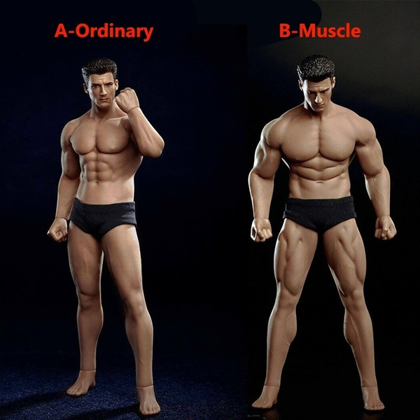 112 Scale Super Flexible Seamless Male Action Figure Body With Head Sculpt Muscle Man Body 6 6998