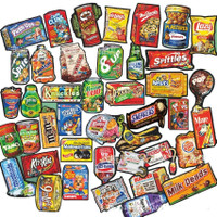 30/50 Pcs Food Graffiti Packaging Stickers for Skateboard Laptop ...