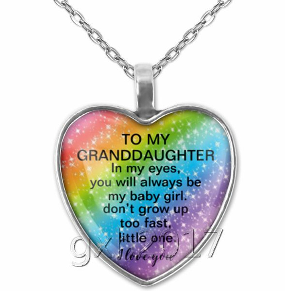 New Family Gift The Love Between Grandma and Granddaughter Love Necklace Pendant 
