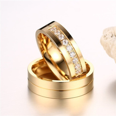 Couple Rings, Steel, DIAMOND, Jewelry