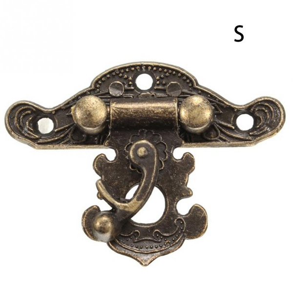 Antique Retro Decorative Latch Hasp Pad Chest Lock for Wooden Jewelry Box W 