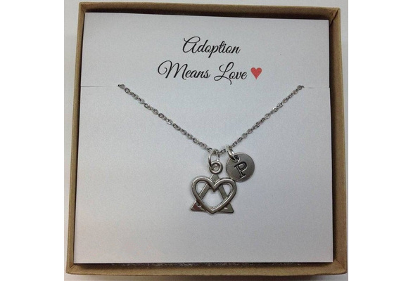 Adoption Necklace Foster Parent Adoption Symbol Birth Mother Gift Adopt Adoption Jewelry Adoption Gifts Personalized Adoption Gift