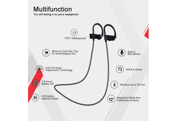 Otium Bluetooth Headphones Best Wireless Sports Earphones Wmic Ipx7