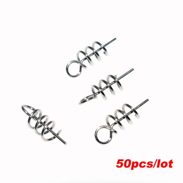 50 Pcs /lot Soft Baits Spring Lock Pin Centering Pin Spring Soft