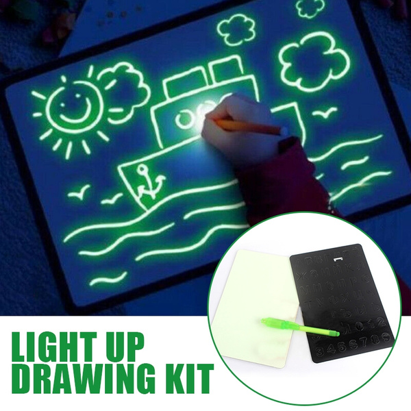 A4 Tablet Draw with Light Funny Toy Children Educational Developing  Magic Board 