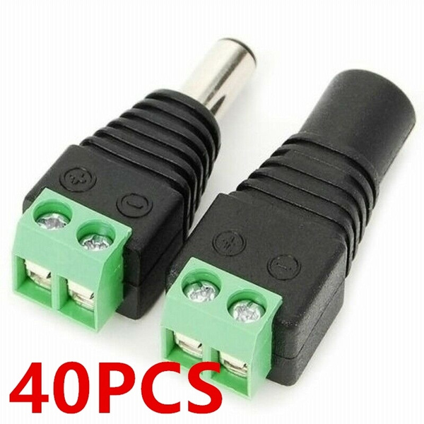 AC DC JACK PLUG CONNECTIONS 5050 3528 LED STRIP LIGHT CONNECTOR POWER SUPPLY