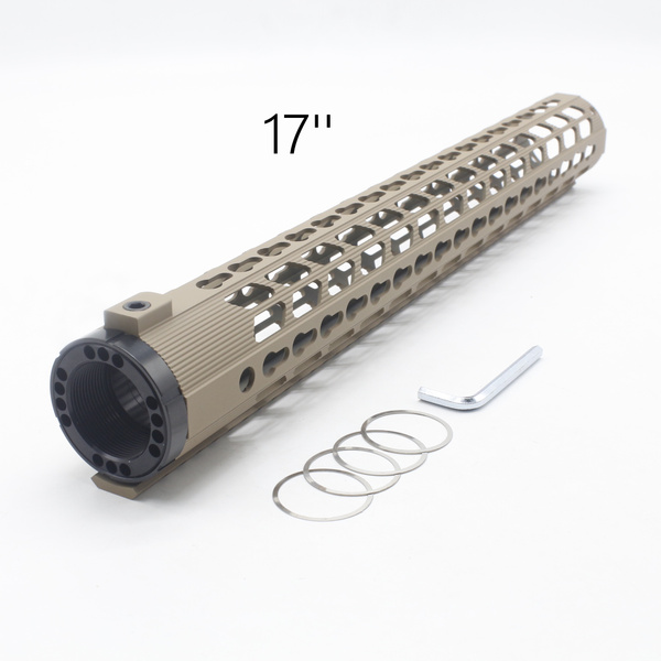 17'' inch Keymod Handguard Rail Mount Free Floating System LR-308 Tan ...