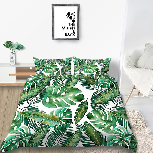 tropical print duvet cover