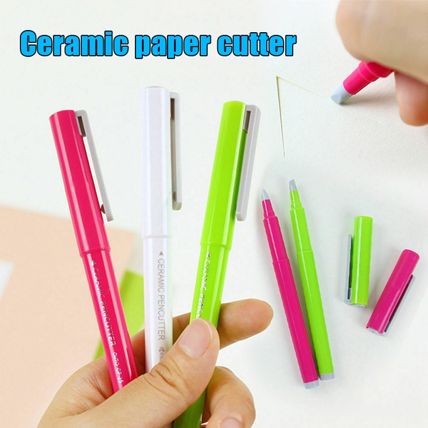 Ceramic Paper Cutter Pen Cutter Utility Cutters for Crafts Notebook DIY Multifunctional Wish