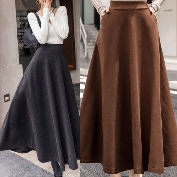 long thick winter skirts