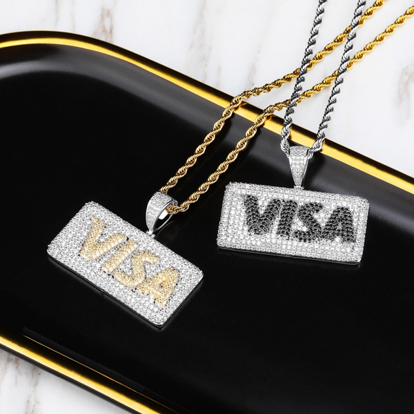 Fashion Hip Hop Iced Out Credit VISA 