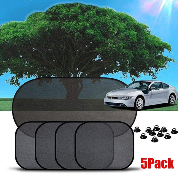 JiuRong 5 Pcs Car Sun Shade Car Window Shade for Side and Rear Window with Suction Cups Car Sunshade Protector 
