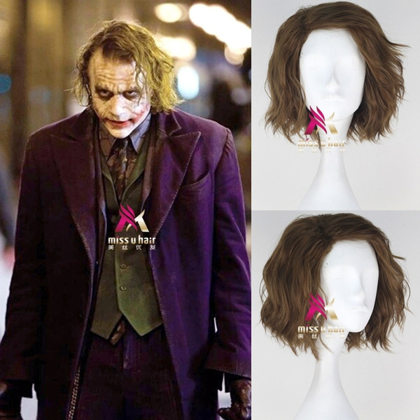 Movie Suicide Squad Joker Clown wig Rogue Play Hair DC Comic Cosplay Halloween Costume Synthetic Refractory Fiber Wigs wig cap