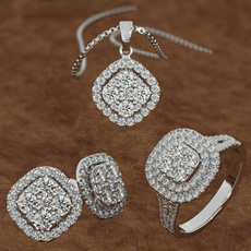 Sterling, Fashion, Princess, Bridal Jewelry Set