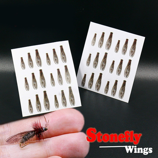 Trout fishing realistic adult stonefly wings non-adhesive dry fly