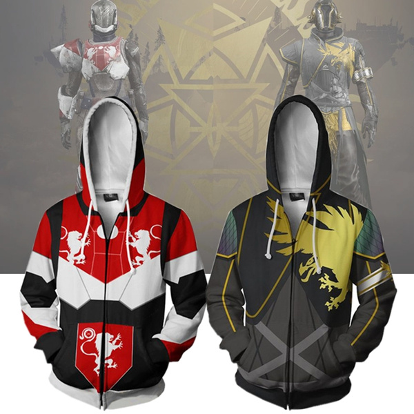 New Upgraded Men's 3D Print Zip Up Hoodie Jacket Hot Shoot Game