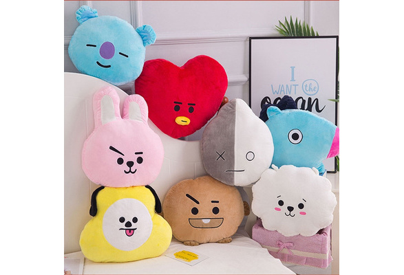 KPOP BTS BT21 Stuffed Plush Toy Pillow Doll Cushion TATA SHOOKY RJ