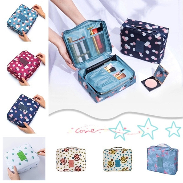 Fashion Travel Cosmetic Bag Multi-Purpose Floral Patterned Makeup