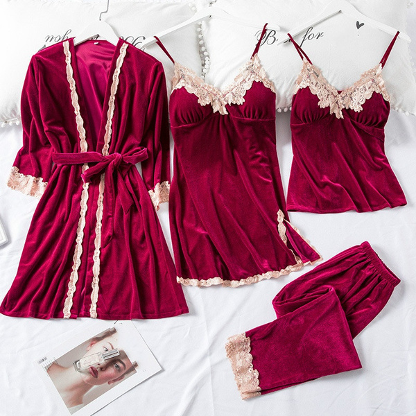velvet pyjamas set