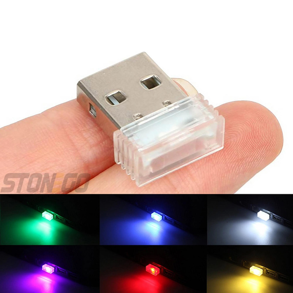 1* Flexible Mini USB LED Light Colorful Lamp For Car Atmosphere Lamp Accessory 
