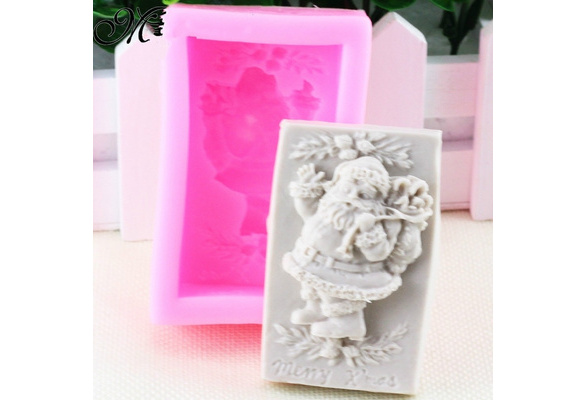 Christmas Santa Silicone Soap Molds Craft Clay Cake Chocolate Candle Resin Mould