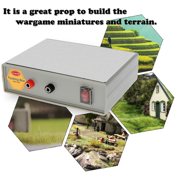 Flock Box Static Grass Flocking Applicator Machine Model Tool+120g