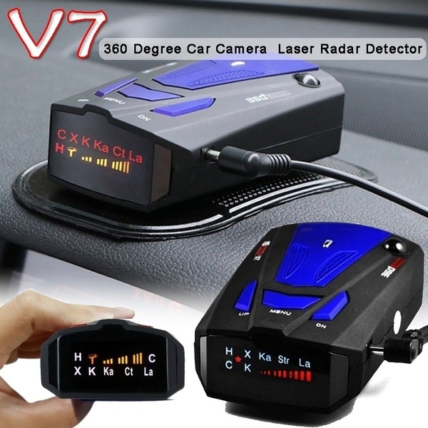 Auto Full Band 360 Speed Radar Laser Camera Detector With Voice Alert Warning 