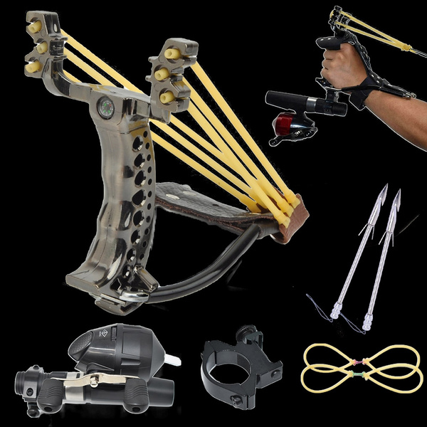 Powerful Catapult Full Set Fishing Slingshot Arrow Laser Slingshot Powerful Fishing  Catapult Super Strong Slingshot Hunting, Wish