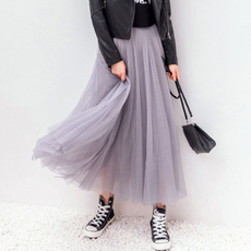 long skirt, vintageskirt, longpleatedskirt, Waist