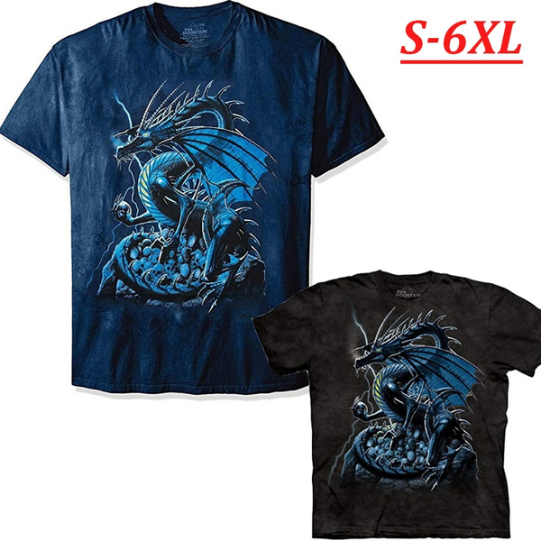 Men's Dragon Skull Printed T-Shirt 3D 