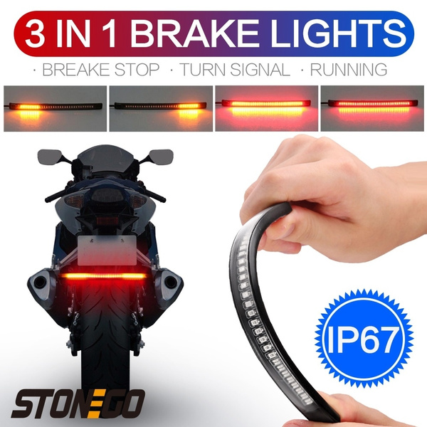 2PCS 12V 5.5 inch Motorcycle Modified LED Arrow Flowing Water Turn Signal Lights 