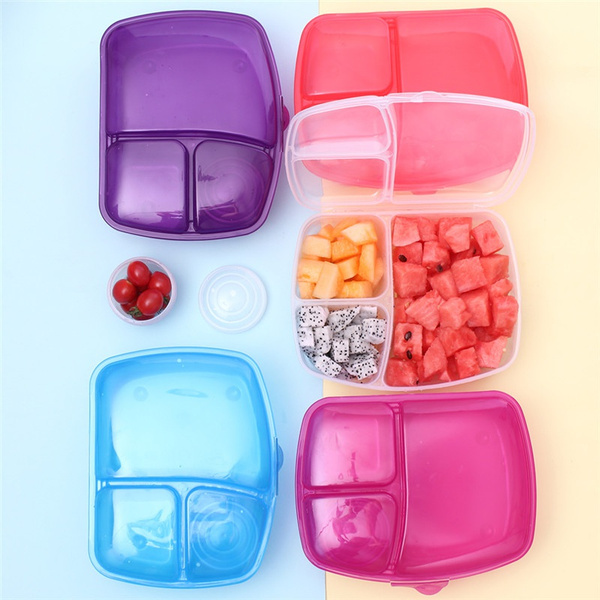 1pc Clear Portable Lunch Box