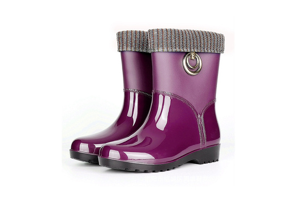 Gusha Short Tube Water Shoes Womens Waterproof rain Boots 