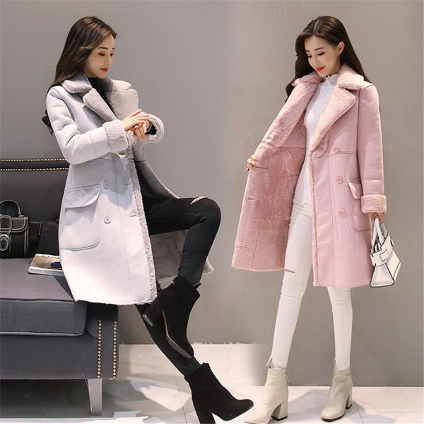 2020 New Warm Winter Suede Coat For, Stylish Warm Winter Coat Long
