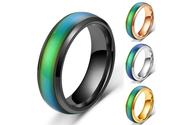 2pcs Color Changing Women Men Mood Rings Temperature Emotion Feeling Couple Ring 2pcs Color Changing Women Men Mood Rings Temperature Emotion Feeling Couple Ring