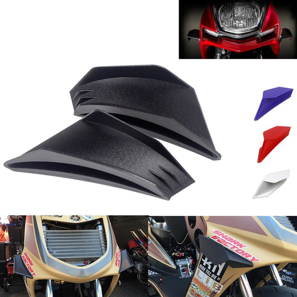 Motorcycle Aerodynamic Wing Kit Scooter Winglet For Honda Nc Cb Cbr Kawasaki Ninja Zr Zx Yamaha Yzf Wish